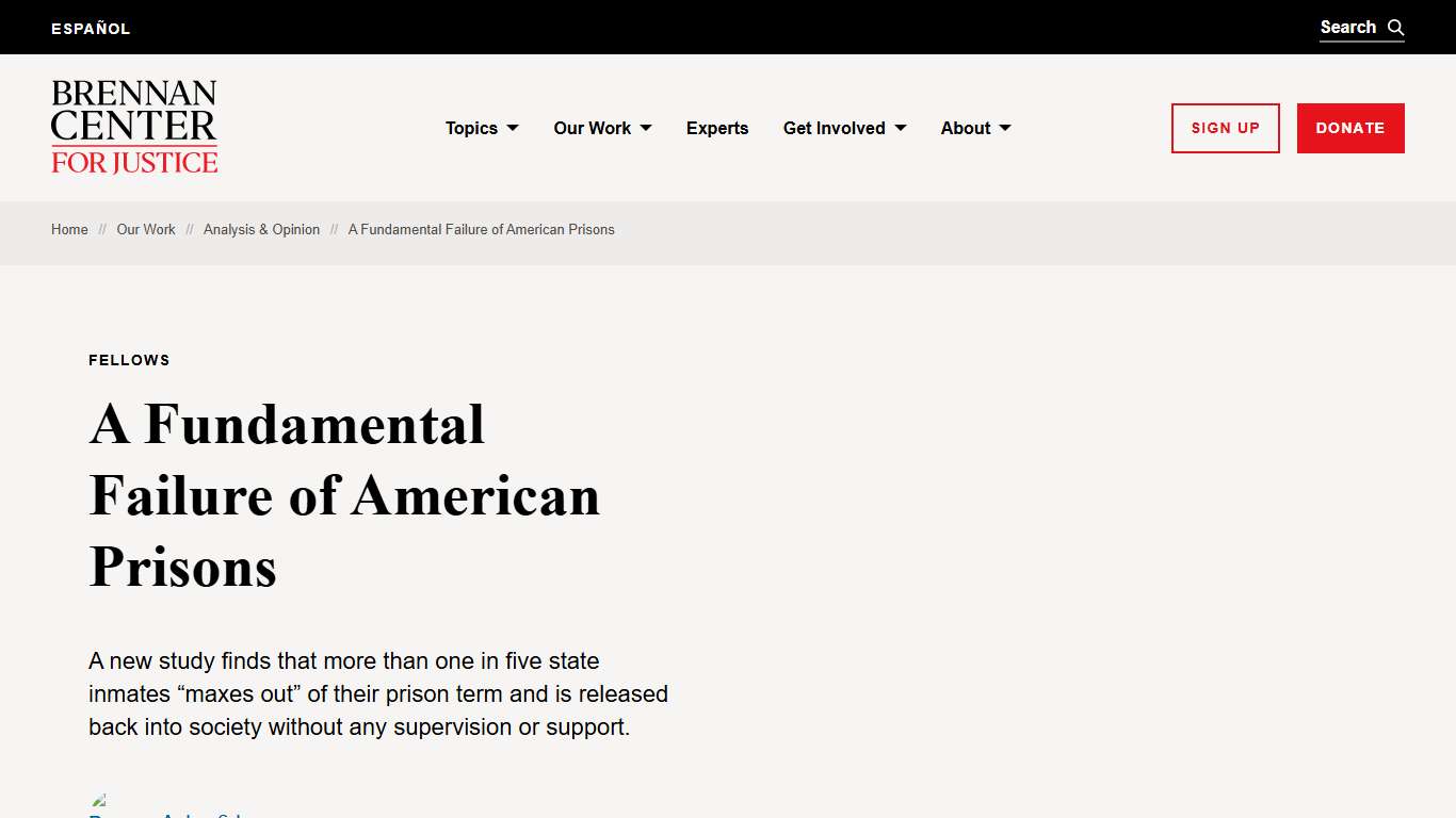 A Fundamental Failure of American Prisons Brennan Center for Justice