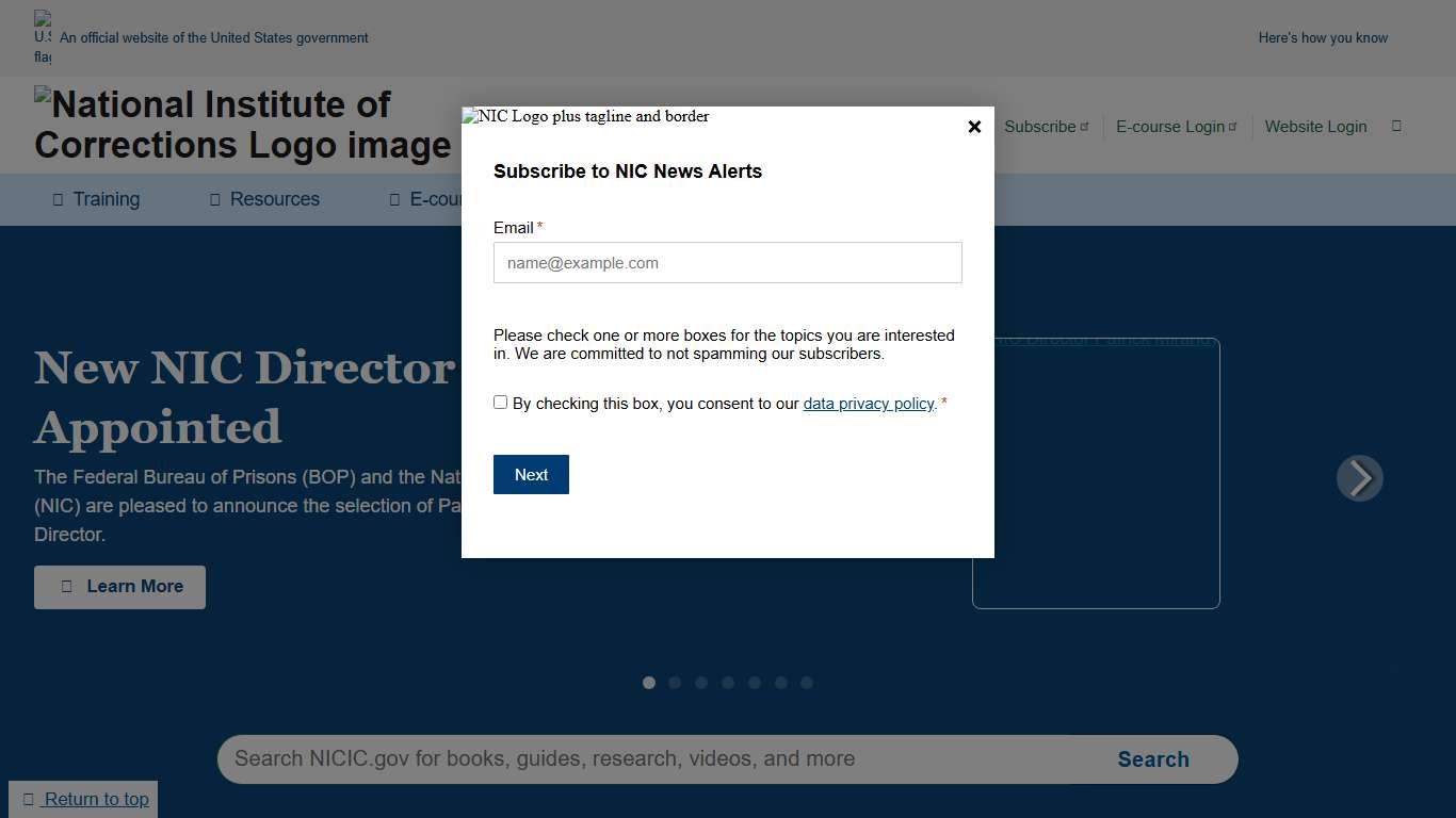 National Institute of Corrections NIC